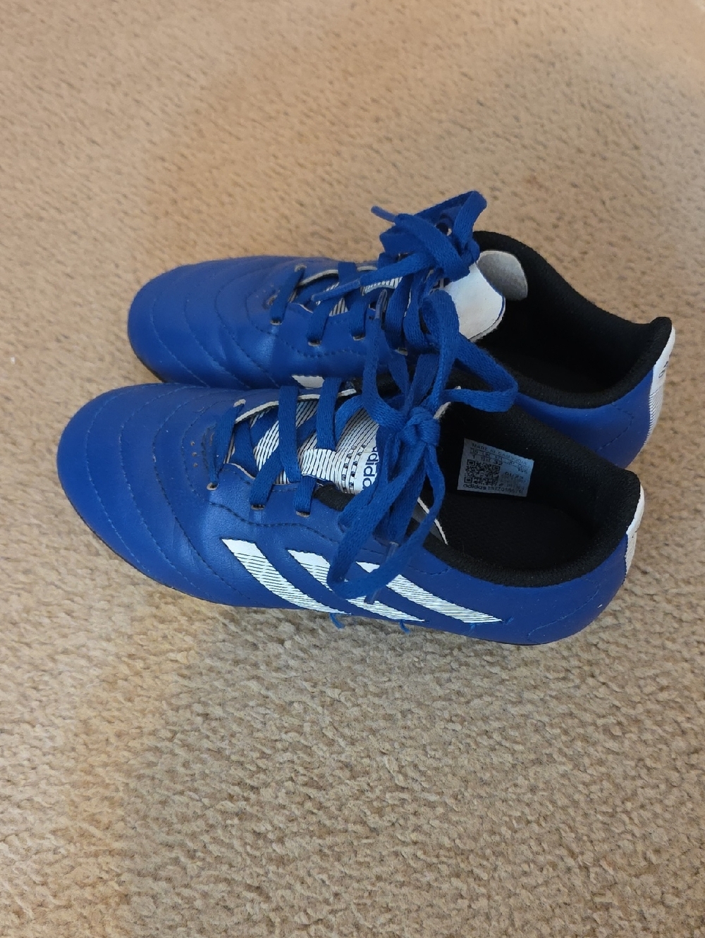 adidas Blue and White Kids Soccer Shoes - Youth Cleats